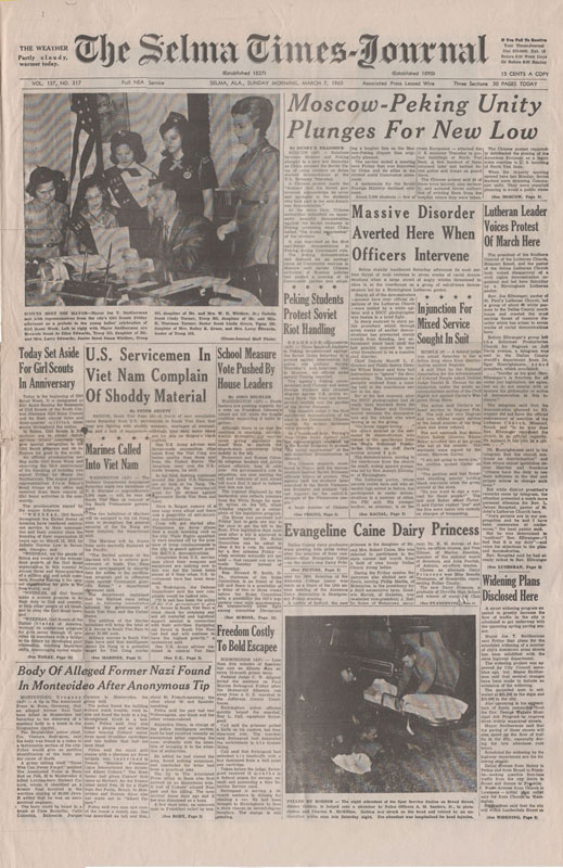 Selma Times, March 7, 1965, Cover Page copy