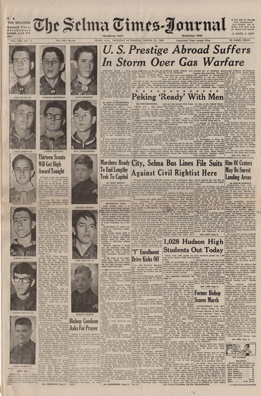 Selma Times, March 25, 1965, Cover Pg copy